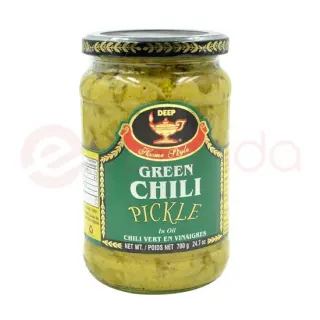 DEEP GREEN CHILLI PICKLE:700G DEEP GREEN CHILLI PICKLE:700G